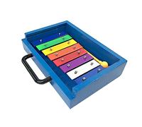 KERREY Glockenspiel Scatola Portatile per Strumenti A Percussione Carillon A Colori A 8 Toni + Pezzi di Pianoforte in Metallo (Color : Blue)