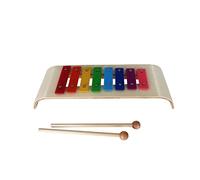 KERREY Glockenspiel Strumento A Percussione per Pianoforte con Piastra in Alluminio A 8 Toni, Pezzo Colorato, Strumenti Didattici per Principianti A Otto Toni Che Bussano A Mano