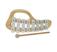 KERREY Glockenspiel Strumento A Percussione Pianoforte Portatile Bianco A 8 Toni A Percussione per Pianoforte A 8 Toni con Piastra in Alluminio (Color : White)