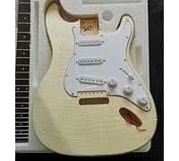 KERREY Guida Elettrica Ad Ondulazione dell'Acqua Fai da Te Kit Set Set Basswood Body Palvegna in Palissandro Derivino in Acero Corpo Chitarra incompiuto (Color : 08)