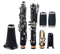 KERREY Nero ABS Clarinetto BB Cupronichel Nichelato 17 Chiave con Panno di Pulizia Guanti Strumento A Fiato Strumenti a fiato