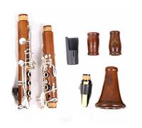 KERREY Nuovo Clarinetto Professionale Rosewood Body Nickel Key BB Key Clarinetto A 17 Tasti con Ance Libere, Panno per La Pulizia E Un Paio di Guanti Bianchi Strumenti a fiato