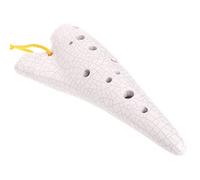 KERREY Ocarina Flauto 12 Fori Treble C Strumenti A Fiato in Ceramica White Crack Ocarina con Cordino Ocarina Professionale