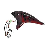 KERREY Ocarina in Ceramica A 12 Fori Alto C Tone Classic Ocarina Instruments con Cordino per Sacchetto di Protezione Regalo per Gli Appassionati di Musica Ocarina Professionale (Color : 01)
