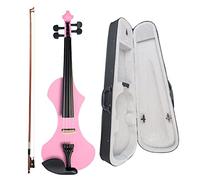 KERREY Professionale Violino Squisito Violino Elettrico Rosa 4/4 Set di Corde per Arco in Legno Brasiliano E Astuccio Regali per Studenti Principianti