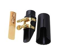 KERREY Set di Bocchini per Sassofono 4# in Plastica Color Oro per Bocchino per Sassofono Tenore/Alto con Cappuccio Parti di Accessori per Sassofono