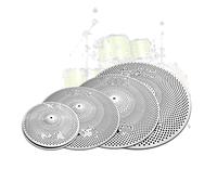 KERREY Set di Piatti Set di Piatti A Basso Volume Slience Mute 5 Pezzi Set di Piatti per Batteria Piatto Crash