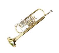 KERREY Strumento A Tromba Standard Tromba A Tre Toni con Chiave Piatta Tromba in Si Bemolle Valvola Rotativa A Tre Pulsanti Nessun Rumore Standard Tromba