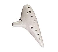 KERREY Strumento Musicale per Ocarina per Bambini con Crepa Bianca in Ocarina in Ceramica con Tono di Do Contralto A 12 Buche Ocarina Professionale
