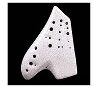 KERREY Three Tube Professional Ocarina Alto C Key White Dolomite Ceramics Ocarina Flute Music Instruments Ocarina Professionale