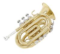 KERREY Tone BB Key Pocket Trumpet Comodo Strumento Professionale A Fiato per Bocchino per Cornetta Mini Trumpet