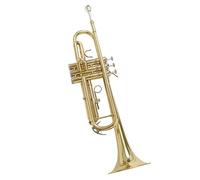 KERREY Tromba in SIB Piatto in Ottone Squisita Tromba Musicale Trompete Durevole con Bocchino Guanti Custodia per Gli Amanti della Musica Standard Tromba
