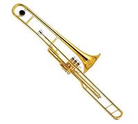 KERREY Trombone Valvole A Pistone Laccate Oro Trombone
