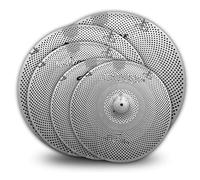 KERREY Volume A Basso Volume Argento 5 Pezzi di 14 '' Hihat +16 '' Crash +18 '' Crollo +20 '' Guida per La Pratica Piatto Crash