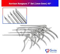 Kerrison Rongeurs 17.8cm Set Di 5 (1mm-5mm) 45° Fino Morso Neuro, Strumento Ce