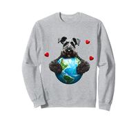 Kerry Blue Terrier, cane Earth Day Hug Love Owner Planet Globe Felpa