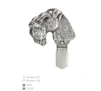 Kerry Blue Terrier - Clip rivestito di argento, alta qualità Art Dog IT