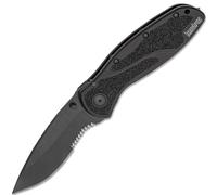 KERSHAW Ken Onion BLUR Coltello Pieghevole Assistito con Rompivetro - BLK/BLK, Lama Combo K-1670GBBL
