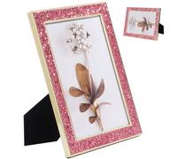 Kersiki Cornice per foto, cornice dorata per foto da 12,7 x 17,8 cm, cornice in metallo glitterata, per scrivania o parete, tavolo, bancone, mensola (oro rosa, 12,7 x 17,8 cm, confezione da 2)