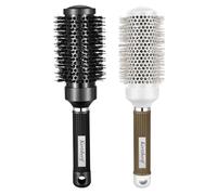 Kertiberif Spazzola rotonda per soffiare, 2 pezzi, spazzola rotonda per capelli per asciugatura, nano ceramica termica ionica, spazzola cilindrica con setole di cinghiale per acconciare, aggiungere