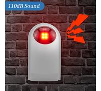 KERUI J008 110dB Sensore di luce stroboscopica per sirena lampeggiante wireless per interni ed esterni per sistema di sicurezza di allarme di guadaglia domestica