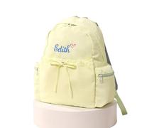 Keruidian Zaino personalizzato per bambini con nome, zaino per bambini con monogramma, borsa per la scuola per bambini per ragazze ragazzi, regalo per il ritorno a scuola prescolare, Giallo, L
