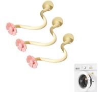 KERYBW 3 fermaporta magnetico per lavatrice e caricabatterie frontale, con fiori rosa, per lavatrice e campeggio, camper, protezione antigraffio, robusto PC