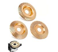 KERYBW Disco da intaglio per legno da 100 mm, per smerigliatrice angolare, 3 pezzi con foro da 16 mm, disco per grattugiare, fresa per legno per intagliare e modellare