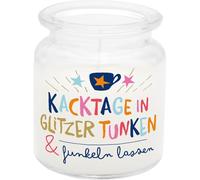 Kerze im Glas mit Motiv 'Kacktage'