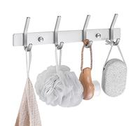 KES Appendiabiti da Parete 4 Ganci Appendini Bagno Acciaio Inox SUS304 Attaccapanni da Muro Appendino Parete Spazzolata, AH203H4-2