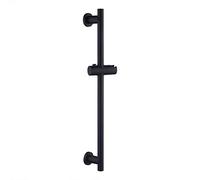 KES Asta Doccia con Staffa per Supporto Doccia Regolabile Saliscendi Doccia Montaggio a Parete Regolabile Acciaio INOX SUS304 Nero Opaco, F204-BK