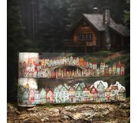 Kesari 6 Rolls Scrapbooking Stickers Tape Bullet Journal Accessori Sticker, Nastro decorativo per diario, planner, album fotografico (Weird House)