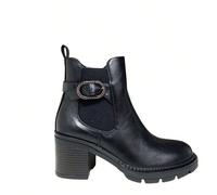 KESCA stivaletti bassi da donna, stivaletti con tacco largo da donna 1. Stile moderno e versatile: questi stivaletti bassi con tacco largo sono pensati per la donna contemporanea che cerca lo stile se