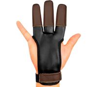 KESHES Archery Glove Finger Tab Accessories - Leather Gloves for Recurve & Compound Bow - Three Finger Guard for Men Women & Youth (Small)