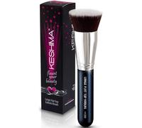 Keshima - Pennello kabuki per fondotinta con punta piatta, di alta qualità, per fondotinta liquidi, in crema o in polvere, per lucidare, miscelare e sfumare il trucco sul viso.