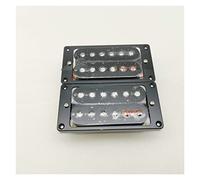KESHUO Chitarra elettrica Alnico Humbucker Pickup Zebra Black Gold Chrome Set humbucker(Black)