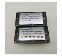 Keshuo Chitarra elettrica Alnico Humbucker Pickup Zebra Black Gold Chrome set humbucker(Silver)