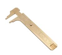 Kesiku Calibro a corsoio a doppia scala in ottone, strumento di misurazione 0-100 mm, calibro a corsoio di precisione per gioielli, lavorazione del legno, lavorazione dei metalli e progetti fai da te