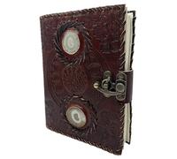 Keskin Diario Grimorio fatto a mano in pelle, libro delle ombre per stregoneria, Wicca, diario e taccuino per stregoneria, diario e taccuino per streghe, vintage, vuoto, per incantesimi e note rituali