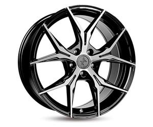 Keskin KT19 - Cerchione in lega 8Jx18 5/108 ET45 72.6 LUCIDO NERO FRONTALE