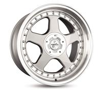 Keskin Wheels Kt1 Silver Lip Polish 8.5x18 ET 30 5/100 + 112 cerchio in alluminio Argento