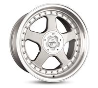 Keskin Wheels Kt1 Silver Lip Polish 8.5x18 ET 15 5/112 + 120 cerchio in alluminio Argento