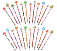 Kesote 24 Pezzi Matite Natalizie per Bambini con Gomme da Cancellare, Gadget Natalizi per Bambini con Disegni Diversi di Regali Natale per Bambini Regali di Natale Economici
