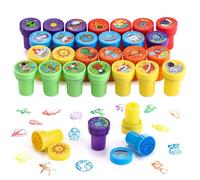 Kesote 26 Pezzi Timbri per Bambini, Stile di Spaziale, Timbri Auto Inchiostrazione in Plastica per Bambini per Giochi Educativi Fai da Te e Scrapbooking Gadget Compleanno