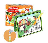 Kesote Album da Colorare a Acqua per Bambini Riutilizabile Libro da Disegno di Animali e Dinosauri, Set di 2 Album