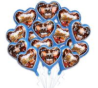 Kesote Palloncini decorativi per l'Oktoberfest, 25 palloncini con motivo a cuori di pan di zenzero, set decorativo bavarese, per feste bavaresi