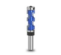 KESOTO 2 Pezzi Fresa per Legno Spiralata con Doppio Cuscinetto Punta Fresatrice Rifilatore Profilo Dritto Gambo Robusto Adatta per Rifinitura Pannelli Guida , 12mm X 19mm X 45mm