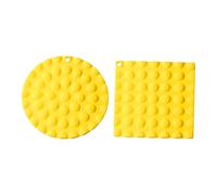 KESOTO 2 Pezzi Tovaglietta Silicone Impermeabile Antiscivolo Resistente Calore Decorativa Protettiva per Tavolo Adatta per Cena Casa Ristorante Bar, Giallo