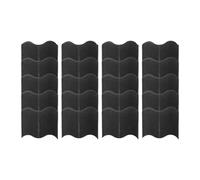 KESOTO 20 Pannelli Fai da Te per Recinzione, Bordatura del Giardino, Prato, Protezione delle Piante, Aiuola, Nero