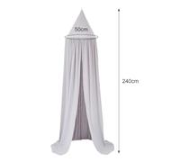 KESOTO Baldacchino per letto per bambini, tenda da gioco per castello, rete per baldacchino per letto principessa per l'arredamento della camera, GRIGIO